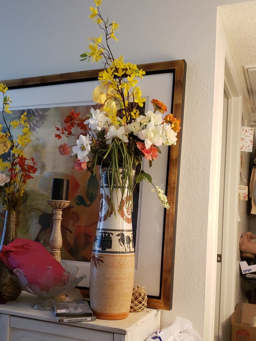 Huge Pottery Vase 23 1/2 Inches In Height